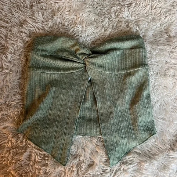 Princess Polly Strapless Green Top - Picture 2 of 5